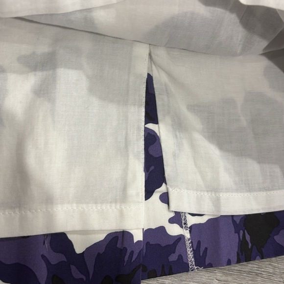 Milly Size 6 Cattrina Dress Purple Hydrangea Floral Print Sateen Sheath - Picture 7 of 11